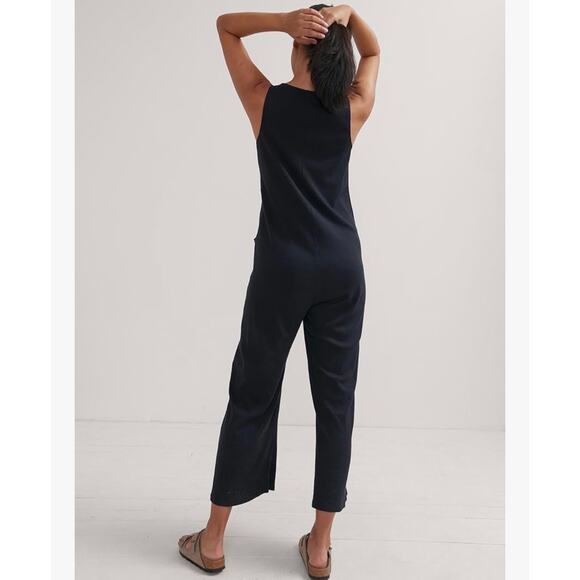 Hatch The Cotton Maternity Nursing Friendly Jumpsuit Black Size XS/S - Picture 4 of 13